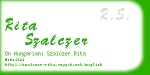 rita szalczer business card